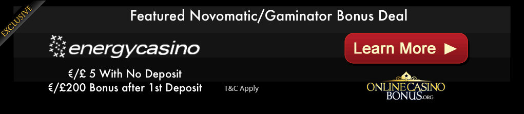 Novomatic Online Casino Bonus